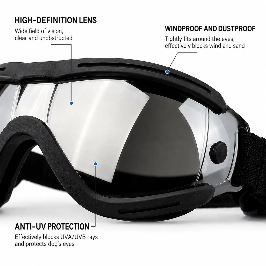 Adjustable Dog Sunglasses | Anti-UV Pet Goggles